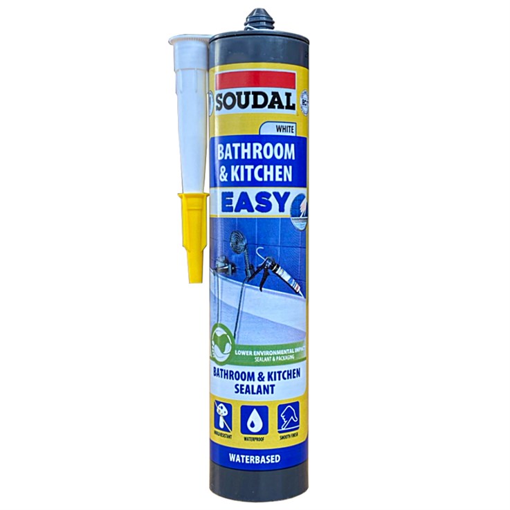 Soudal Easy Bathroom & Kitchen Sealant White 290ml